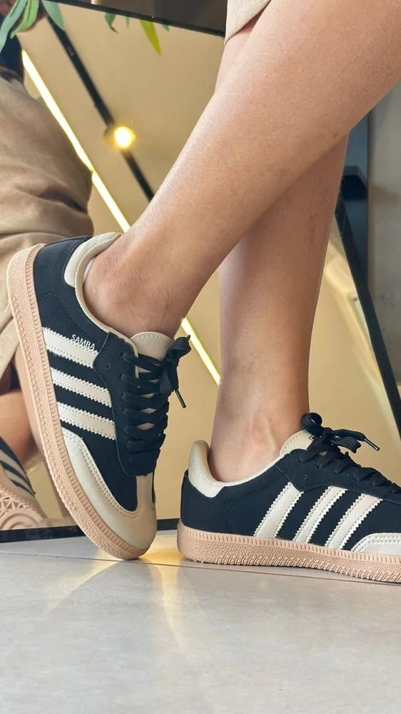 Adidas Samba Preto Bege