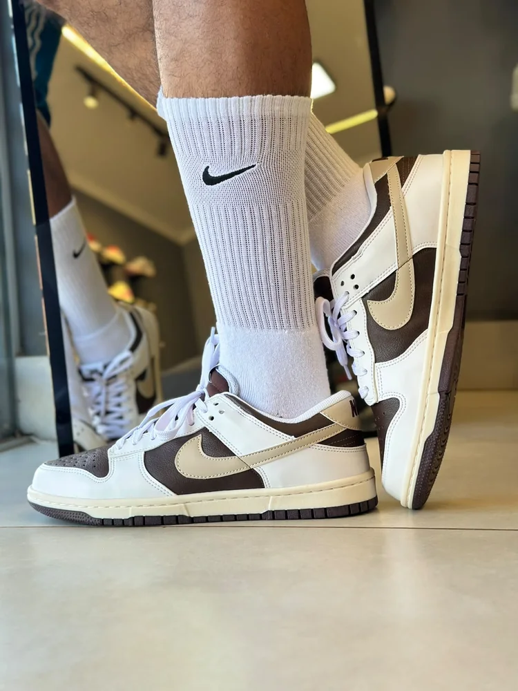 Nike Dunk Low Branco Marrom