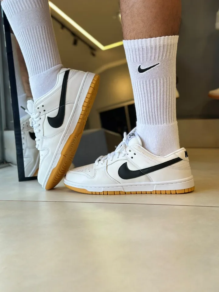 Nike Dunk Low Branco Preto