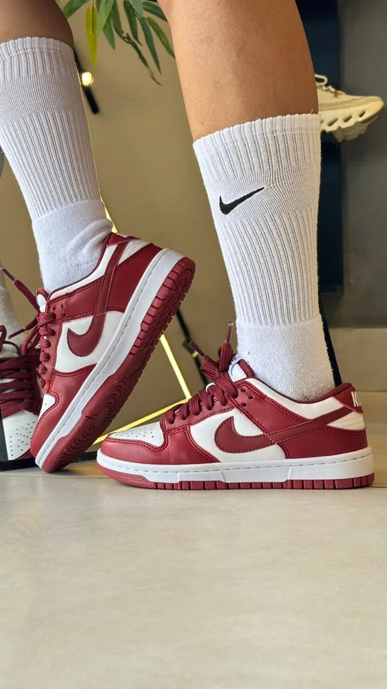 Nike Dunk Low Branco Vermelho 34 Ate 43