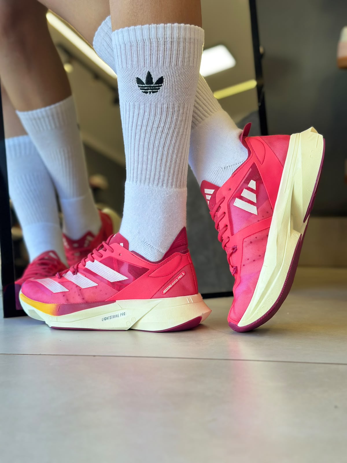 Adidas Adizero Adios Pro 3 Pink Off Amarelo