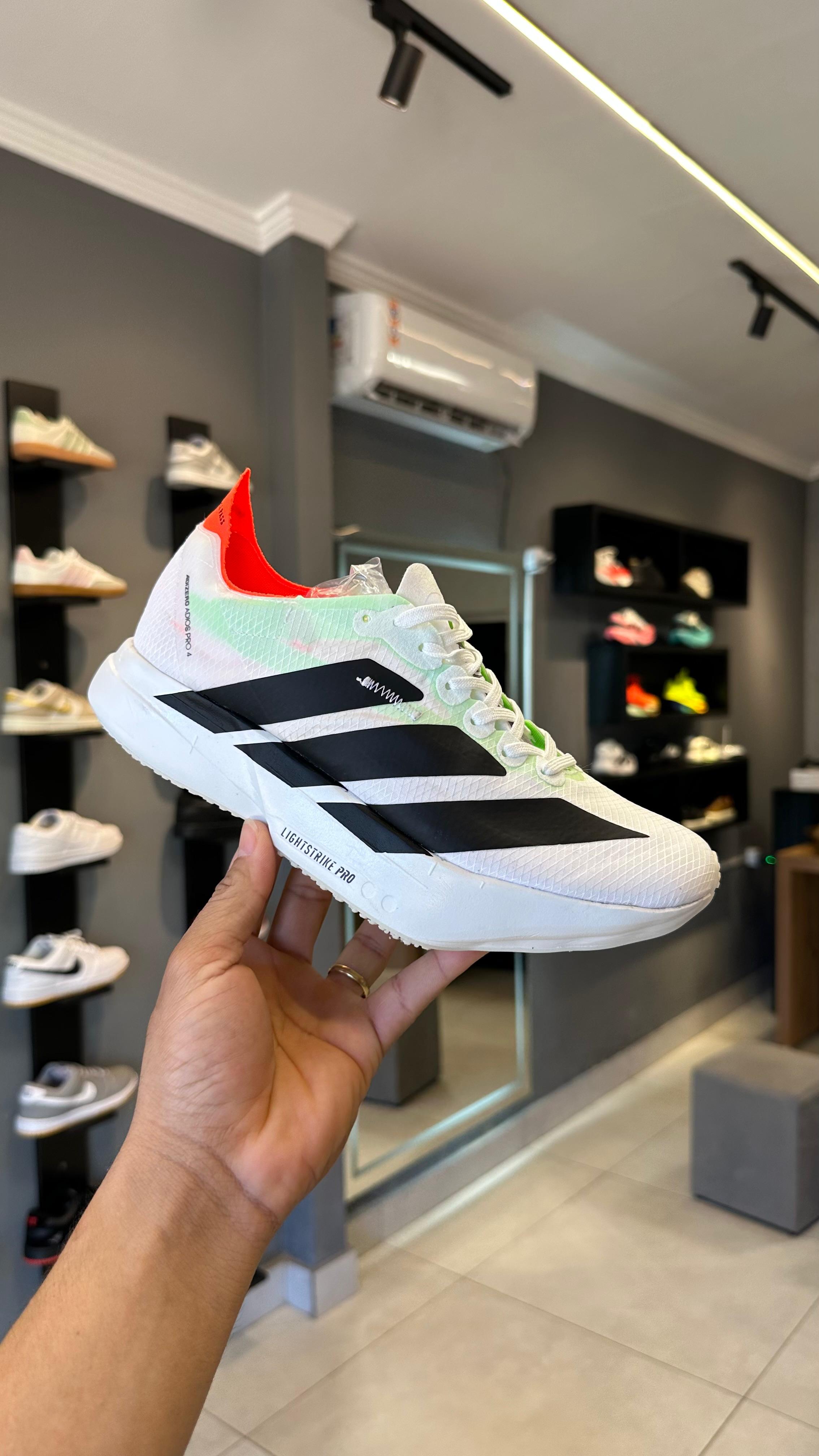 Adidas Adizero Adios Pro 4 Branco Preto Laranja
